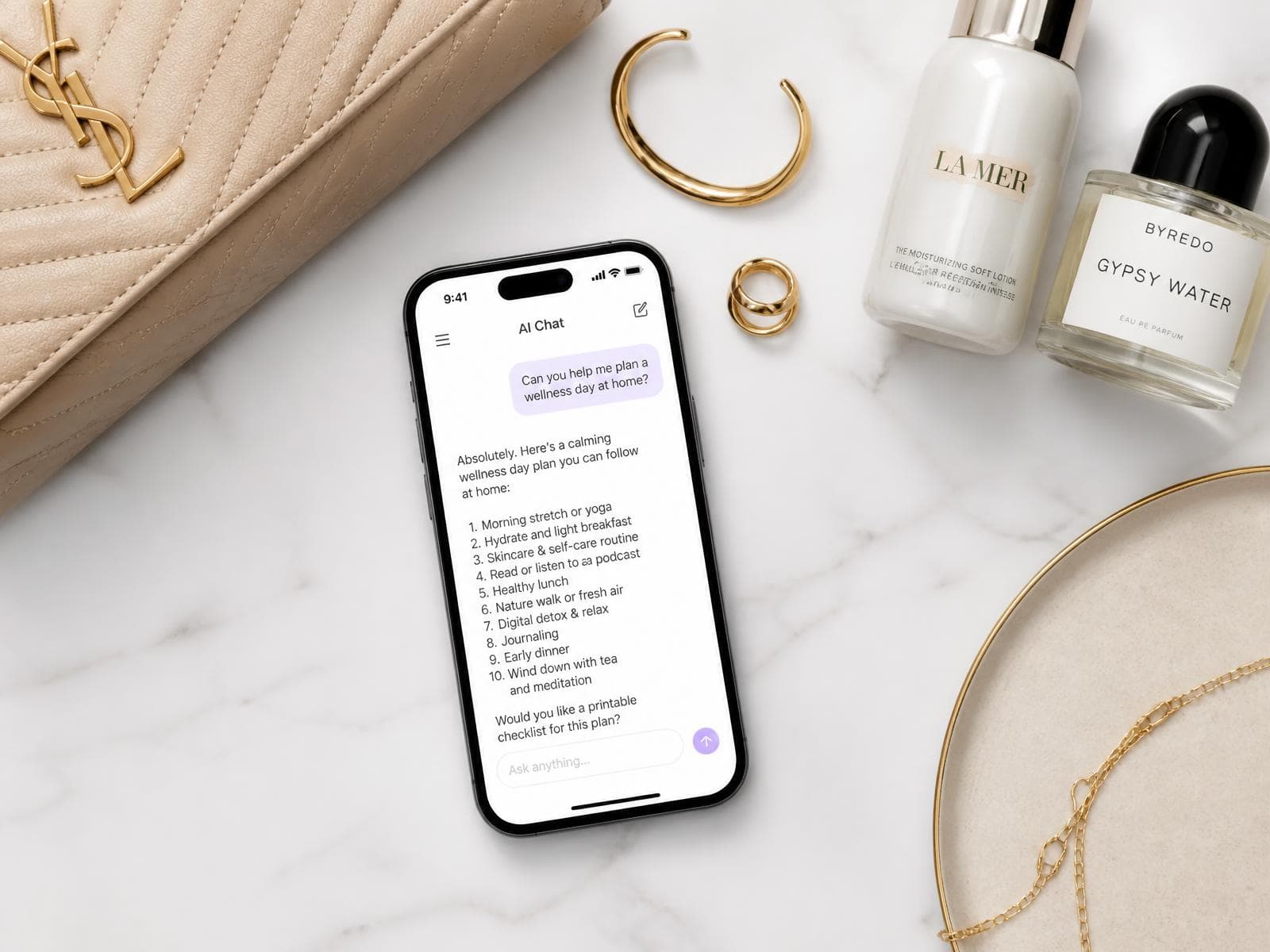 Vibe AI shopping companion with luxury products