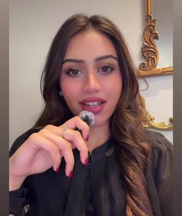 Rimsha Azhar reporting on Story for @celecart.shop and HAC Label during NYFW.