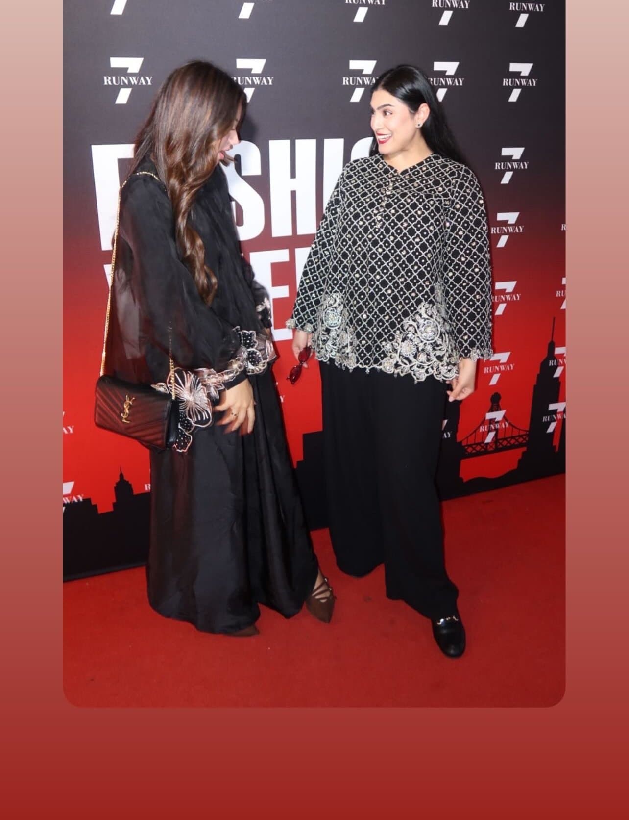 Rimsha Azhar with stylist Mariam (@wandering_with_mariam) at Runway 7.