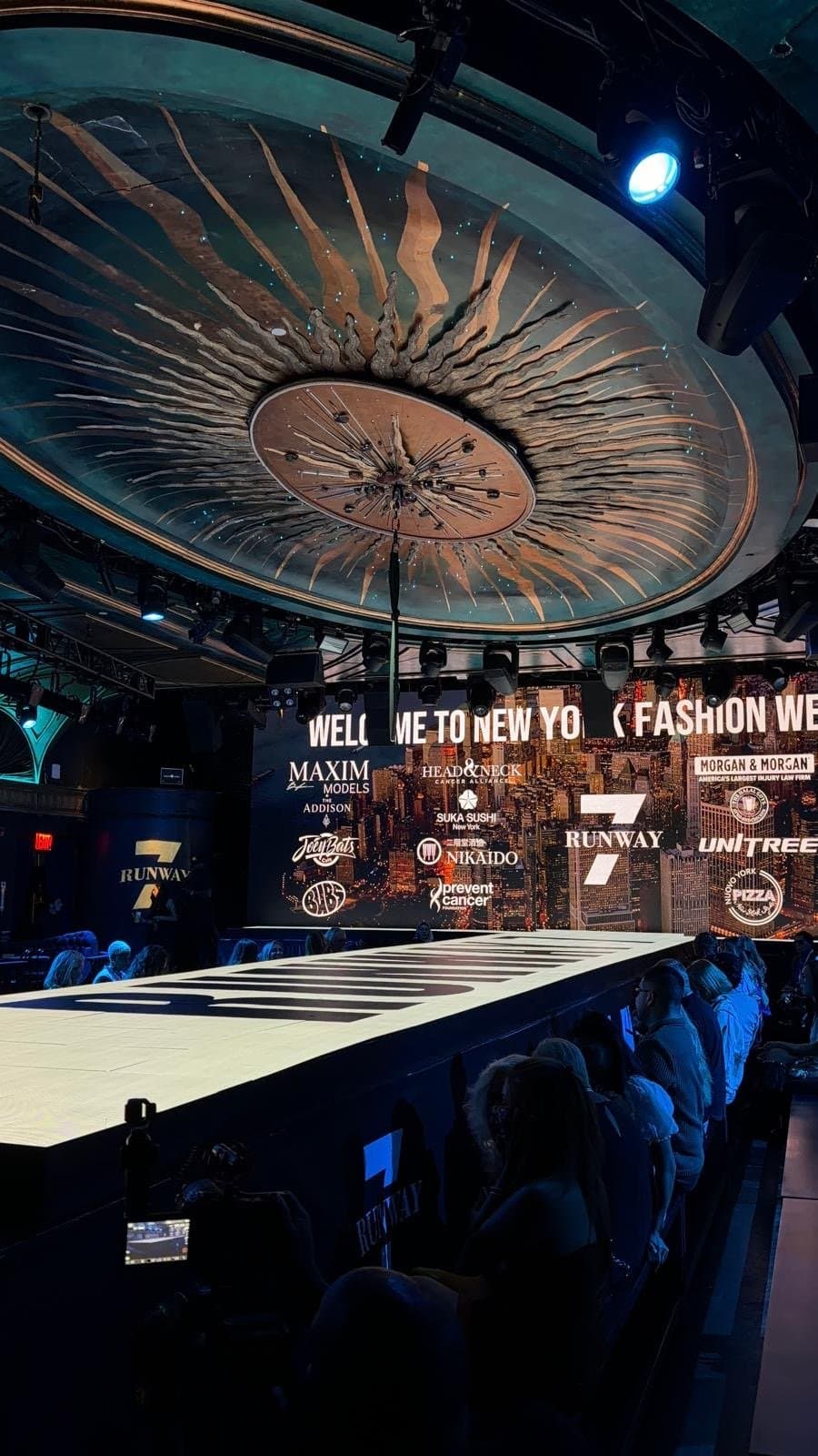 Runway 7 Fashion Week: the runway before the first walk.