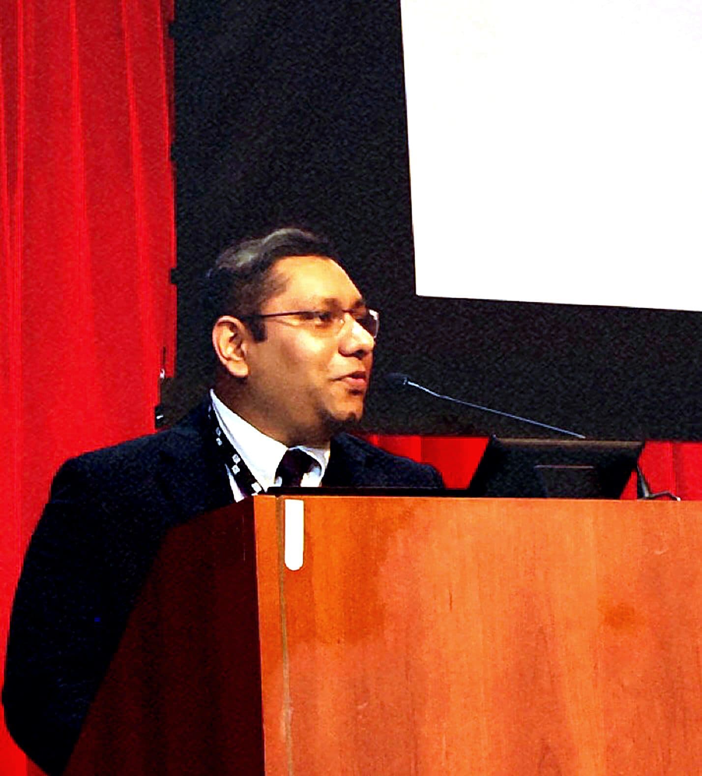 Zulqadar Rehman, Founder & CEO of Celecart, delivering the opening remarks.